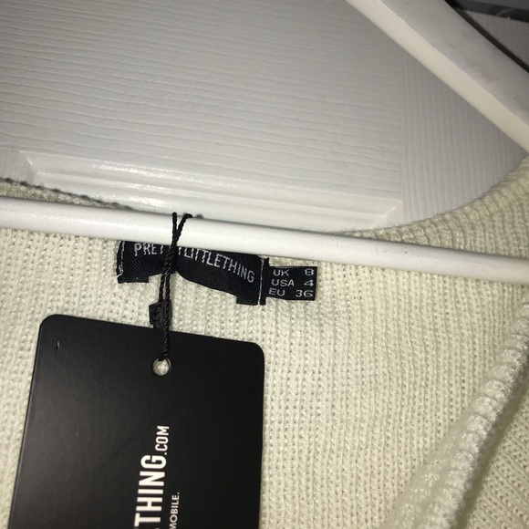 Pretty Little Thing Ivory sweater dress USA SIZE 4 - Picture 2 of 5